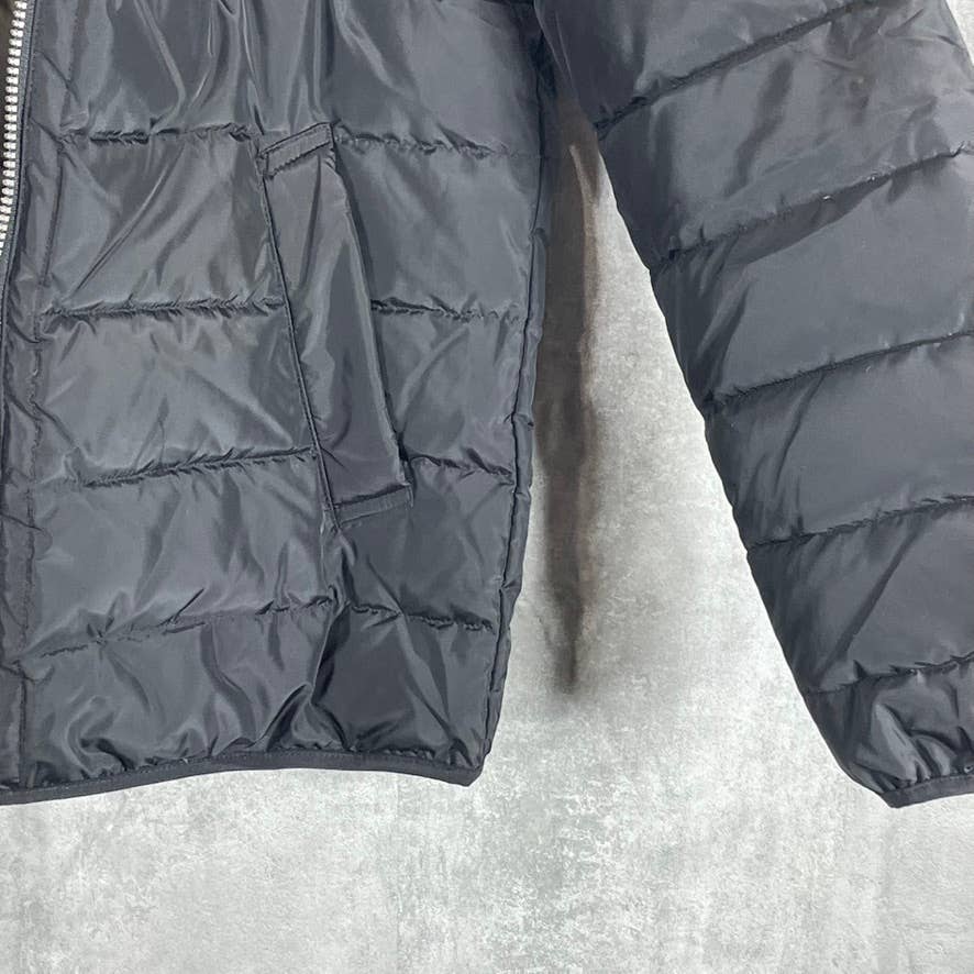 COLE HAAN Men's Solid Black Packable Down Full-Zip Puffer Jacket SZ S