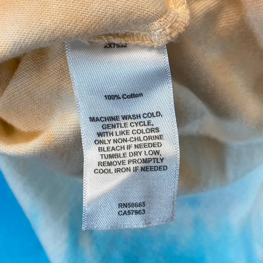 ABOUND Women's Blue-Orange Tie-Dye Raw Hem Crewneck T-Shirt SZ M