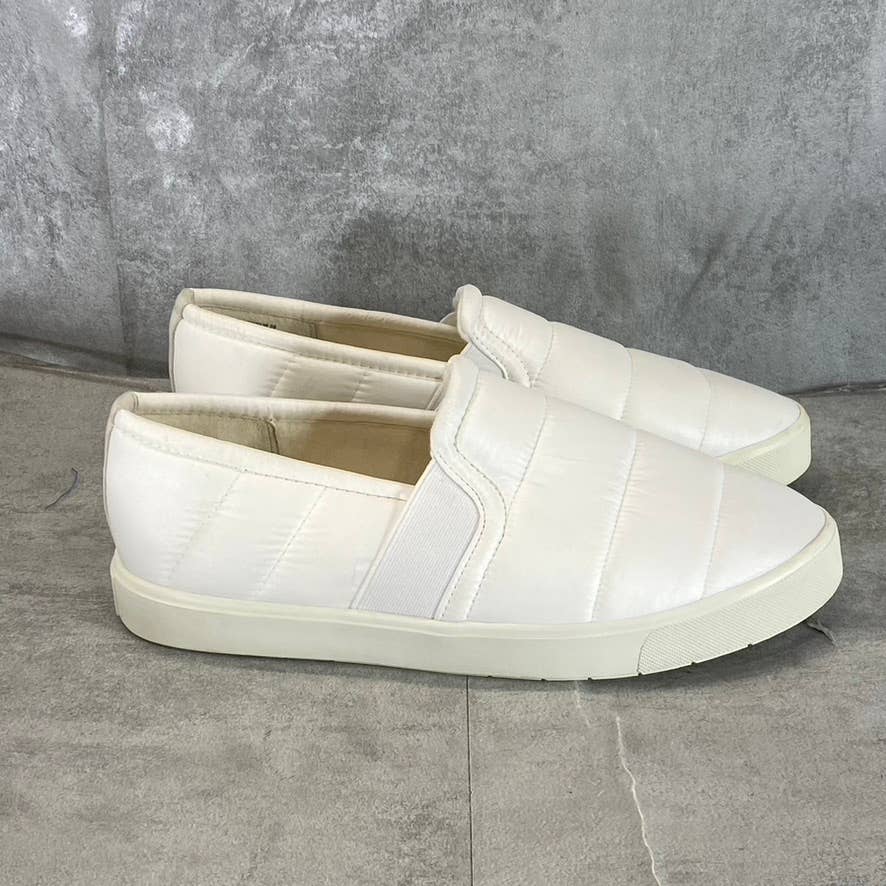 VINCE. Women's White Blair Quilted Round-Toe Slip-On Sneakers SZ 9