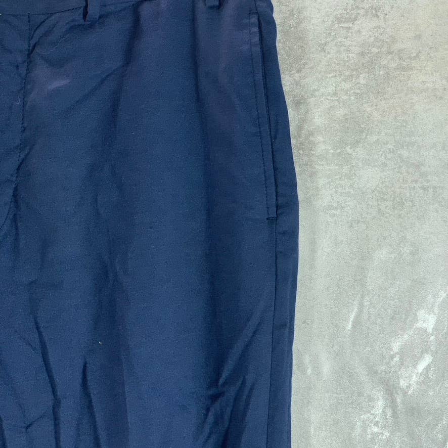 CALVIN KLEIN Men's Blue Slim-Fit Flat Front Dress Pants SZ 36X32