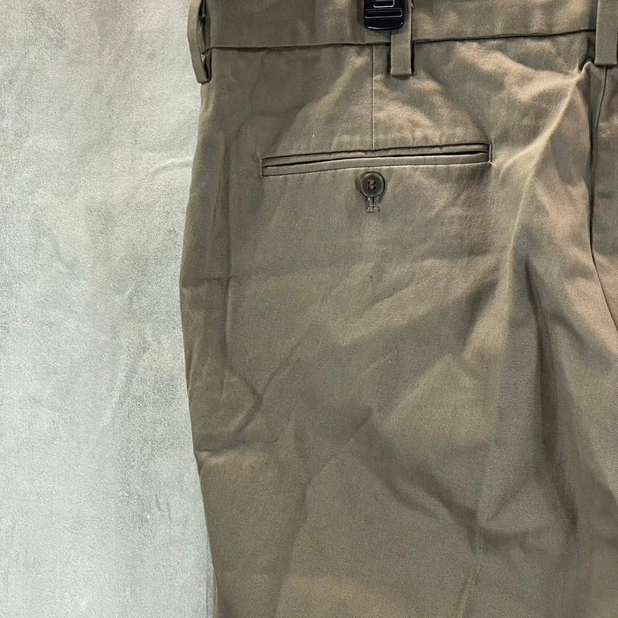DOCKERS Men's Brown Signature Khaki Classic-Fit Straight Leg Stretch Pants SZ 40