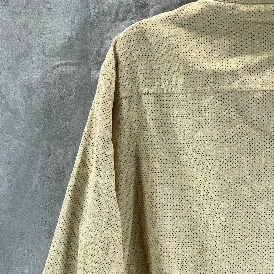 ALFANI Men's Pale Khaki Perforated Regular-Fit Full-Zip Bomber Jacket SZ L