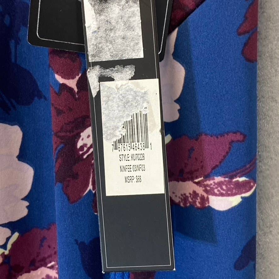 KAY UNGER Women's Ninfee Blue Printed High-Waist Tummy Control Pull-On Leggings SZ XL