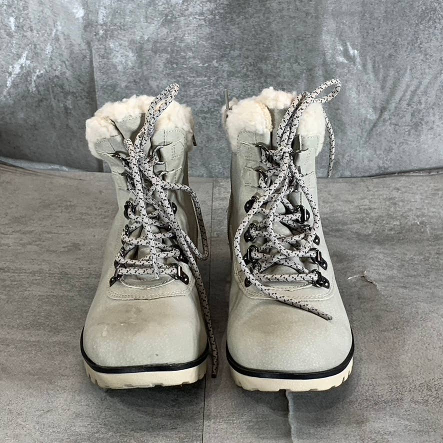 JBU By JAMBU Women's Stone White Blue Creek Memory Foam Lace-Up Ankle Boot SZ6.5