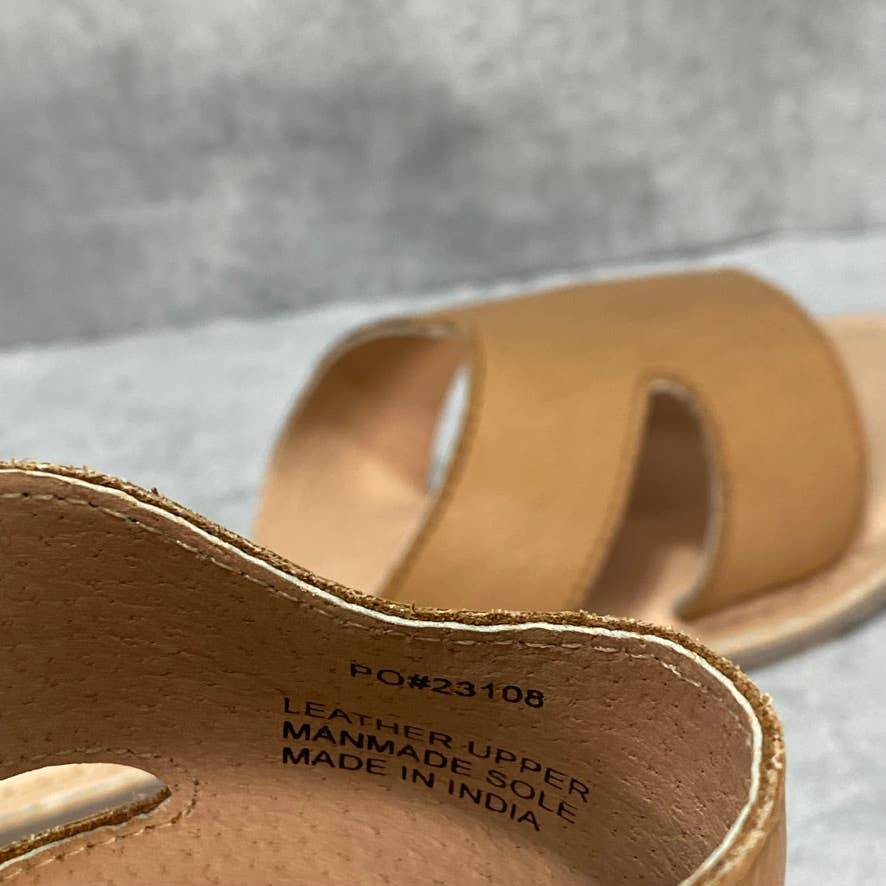 JOURNEE SIGNATURE Tan Walker Slip-On Sandals SZ 8.5