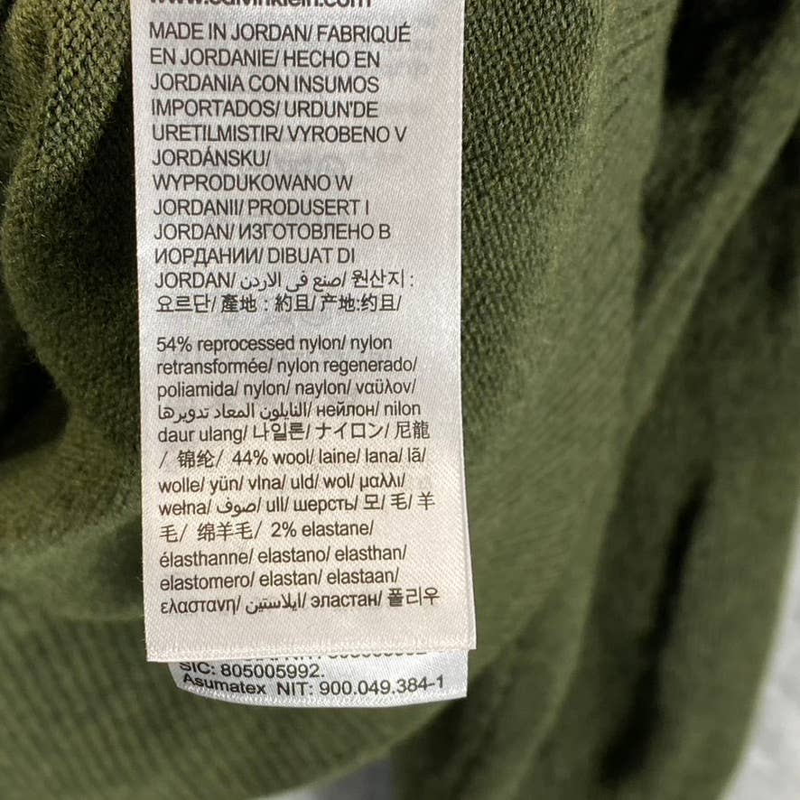 CALVIN KLEIN Men's Jolly Green Bean Heather V-Neck Pullover Sweater SZ 2XL