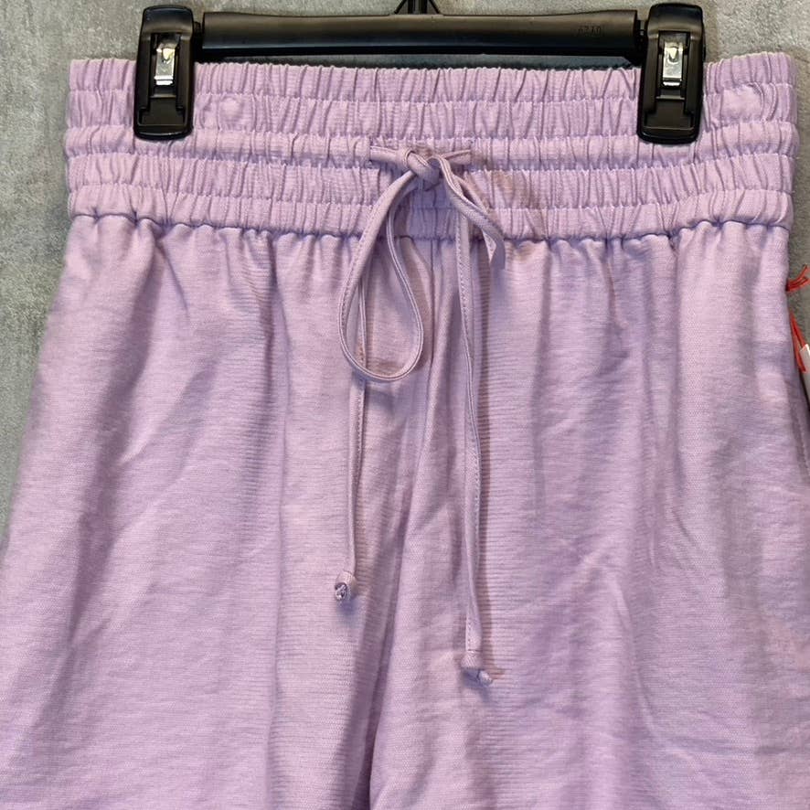 OPEN EDIT Women's Purple Bloom Smocked Drawstring Waist Pull-On Shorts SZ XS