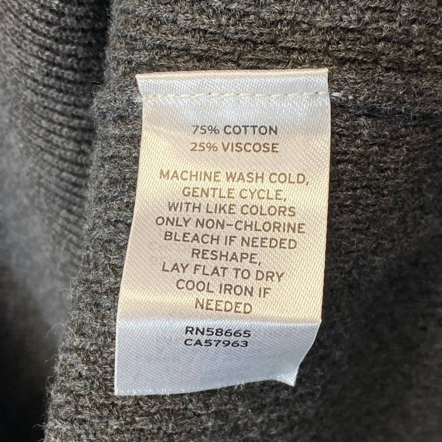 NORDSTROM Men's Grey Charcoal Heather Knit Pullover Crewneck Sweater SZ XL