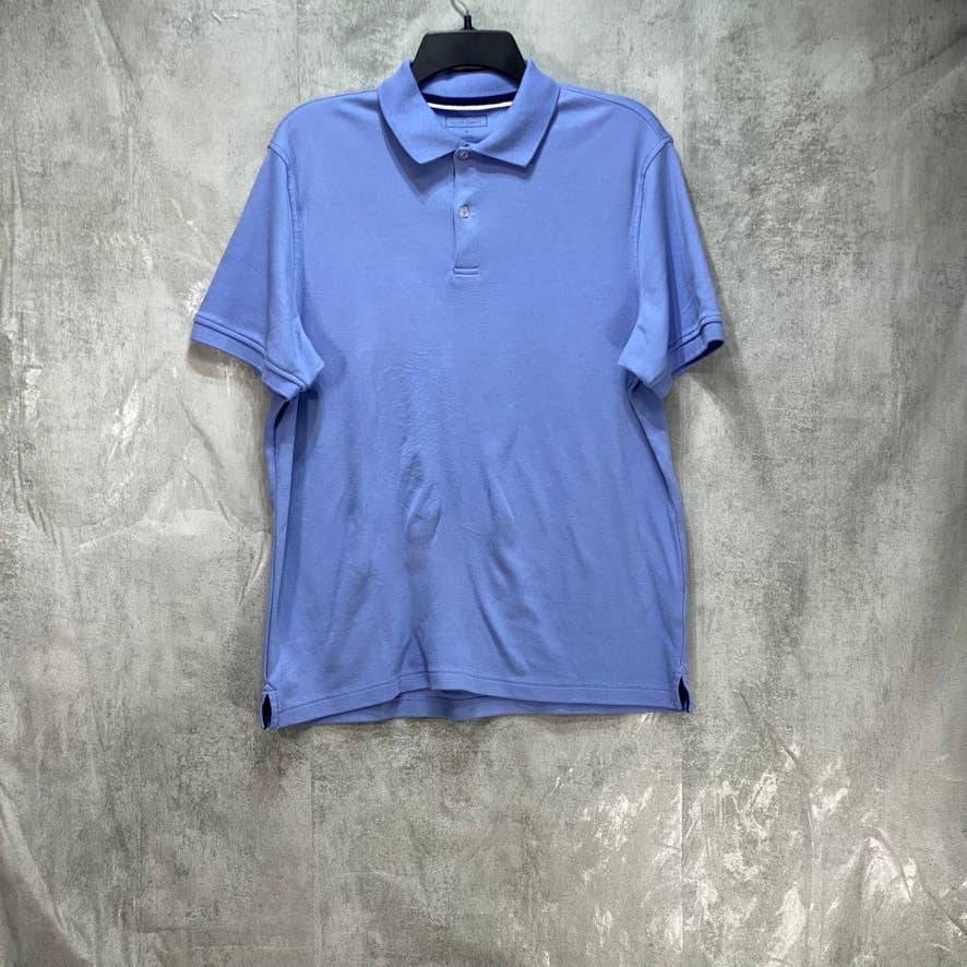 CLUB ROOM Wedgewood Soft Touch Interlock Short Sleeve Polo Shirt SZ M