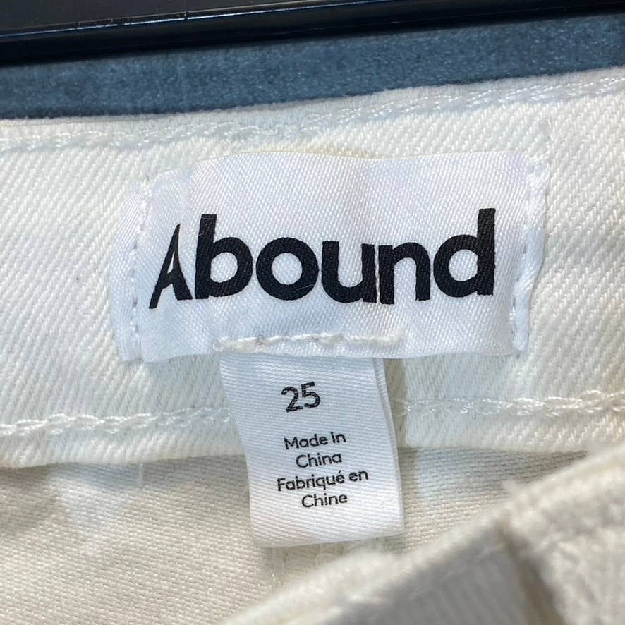 ABOUND Women's White High-Rise Skinny Denim Jeans SZ 25