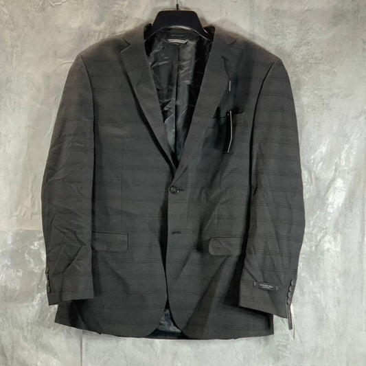 MARC NEW YORK Men's Charcoal Plaid Modern-Fit Two-Button Suit Jacket SZ 42R