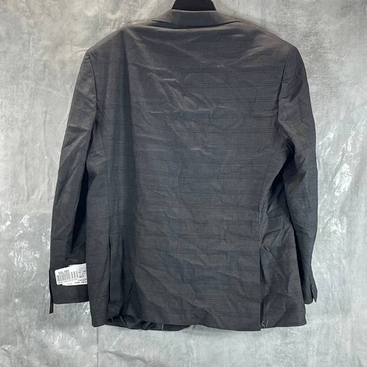 MARC NEW YORK Men's Light Grey Plaid Modern-fit Two-Button Suit jacket SZ 48R
