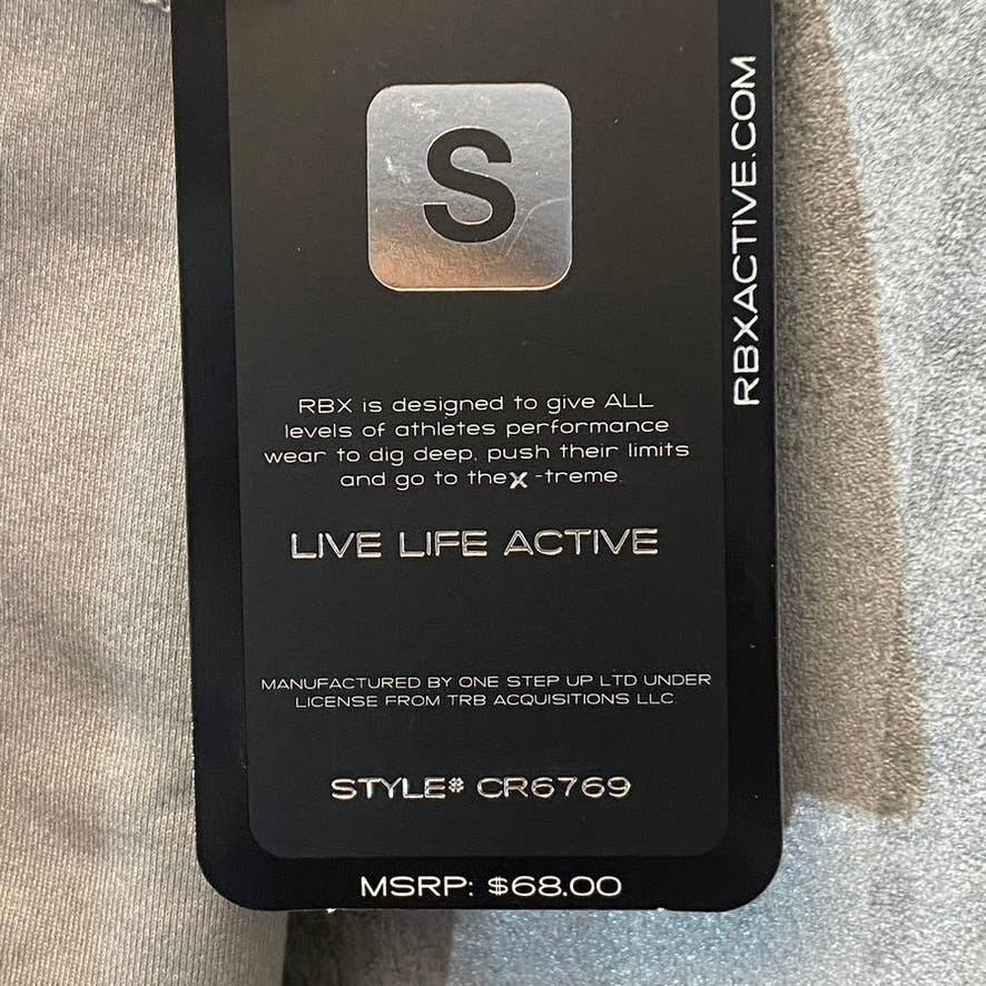 RBX Women’s Light Heather Grey High-Waist Active Pull-On Capri Leggings SZ S