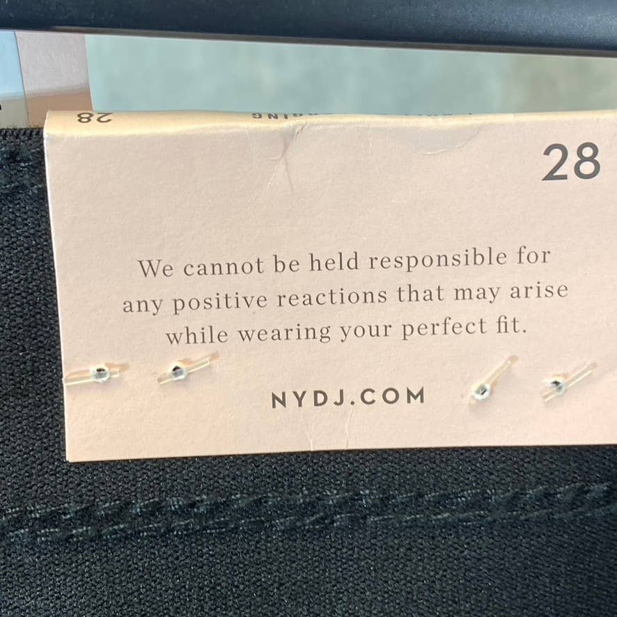 CURVES 360 BY NYDJ Women's Solid Black Sculpt Pull-On Denim Leggings SZ 28