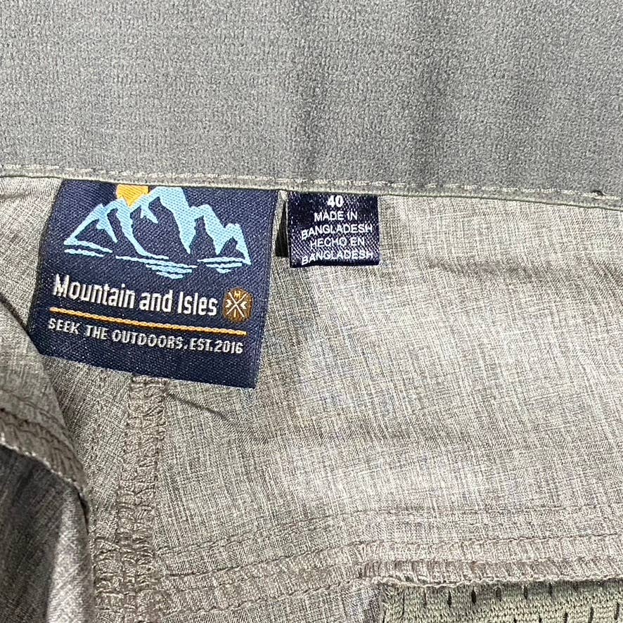 MOUNTAIN AND ISLES Men's Charcoal All Day Hybrid Performance Stretch Shorts SZ40