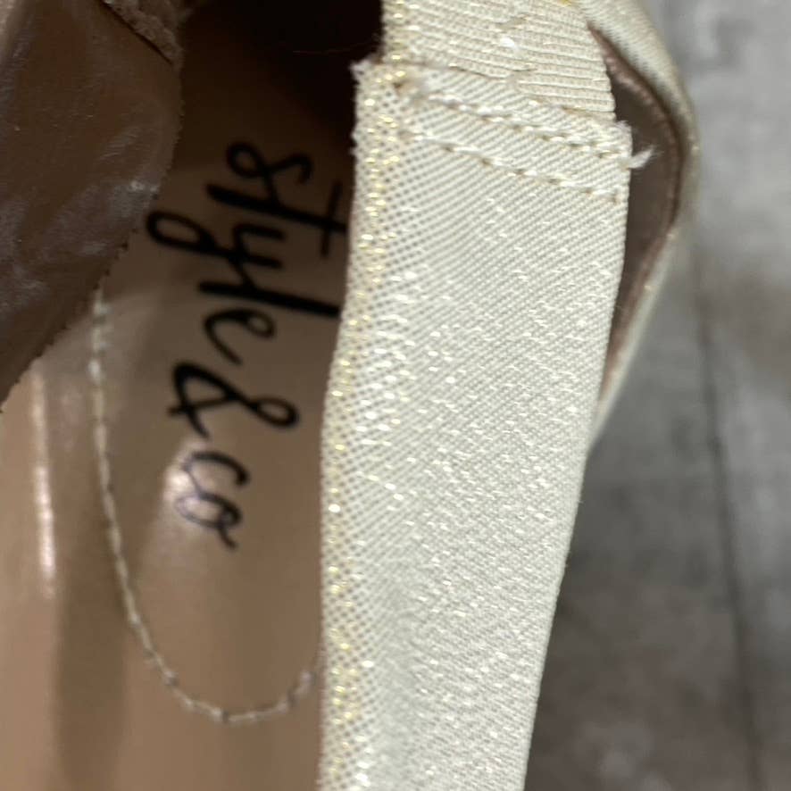 STYLE & CO Women's White-Sparkle Embellished Phillyis Two-Piece Evening Sandals