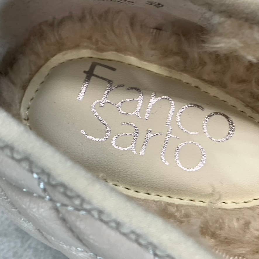 FRANCO SARTO Women's Beige/Grey Bando Quilted Lug-Sole Slip-On Loafers SZ 6