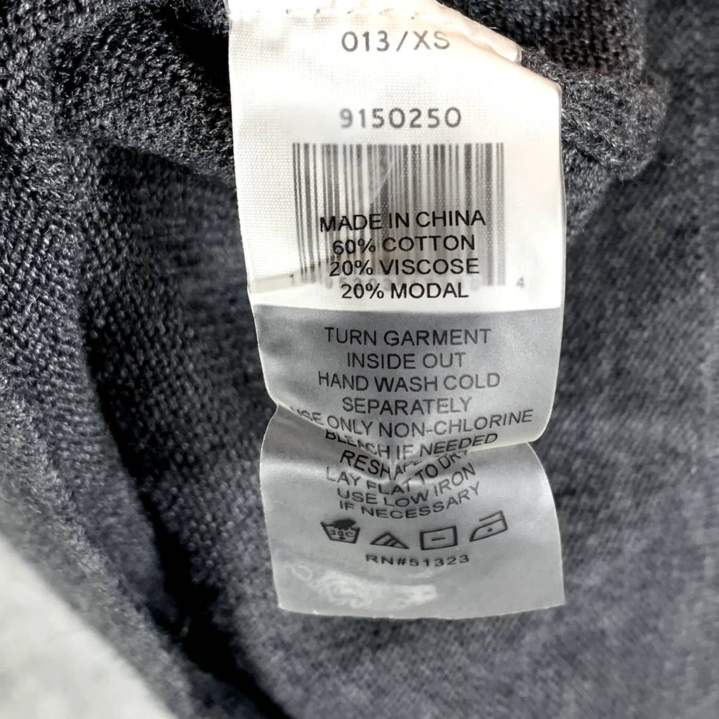 VINCE CAMUTO Women's Medium Heather Grey Crewneck Studded Shoulder Sweater SZ M