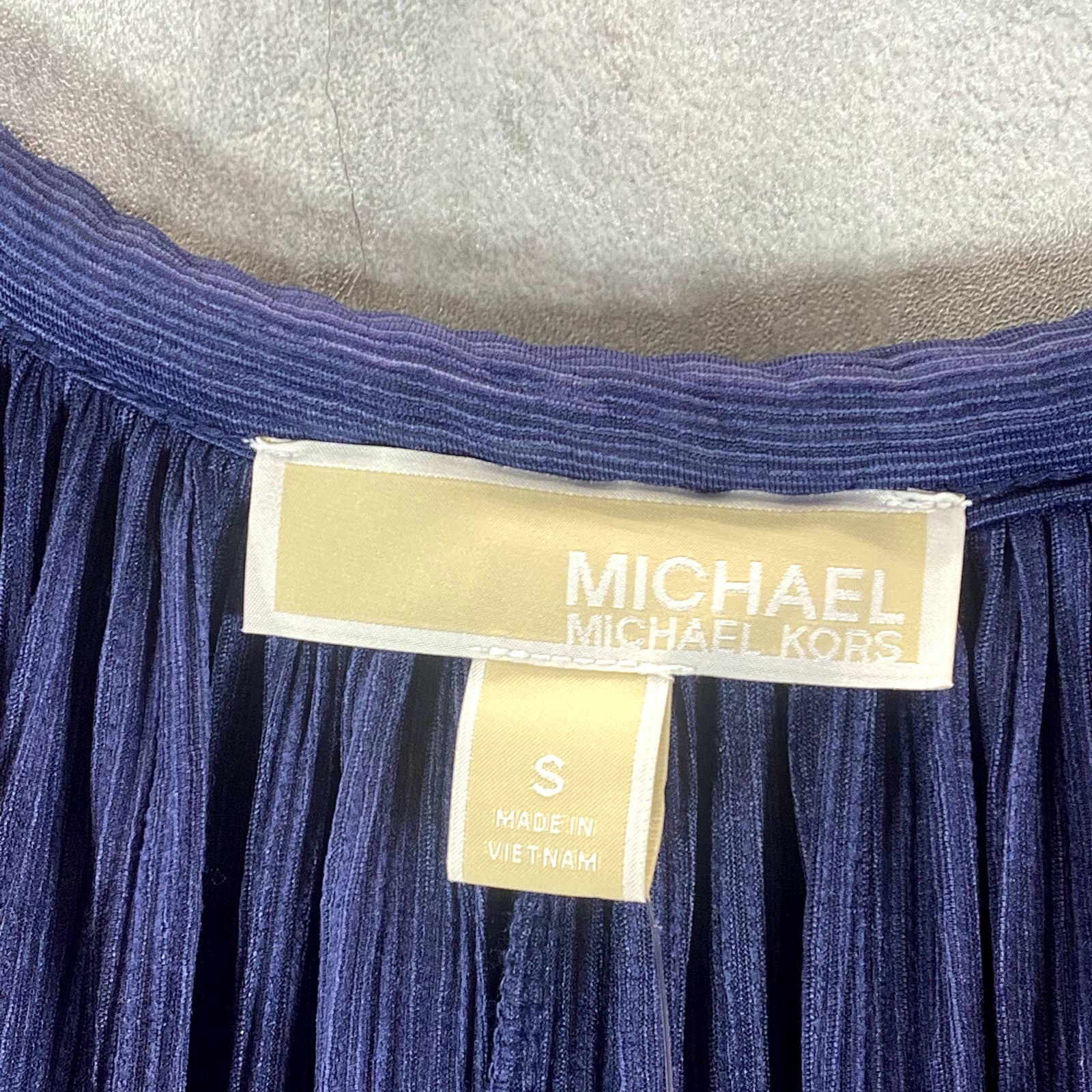 MICHAEL MICHAEL KORS Women's True Navy Crewneck Rope Belt Mini A-Line Dress SZ S