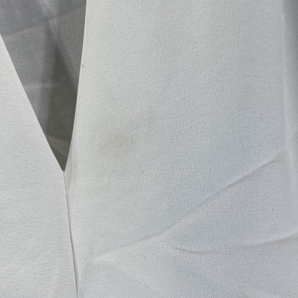 BAR III Women's Lily White Inverted-Pleat V-Neck Long-Sleeve Top SZ XS