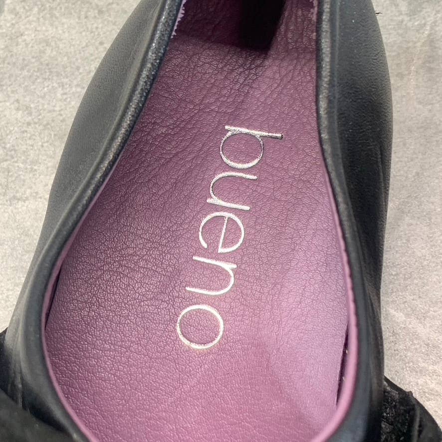 BUENO Women's Black Nubuck Passion Block Heel Slip-On Loafers SZ 8.5