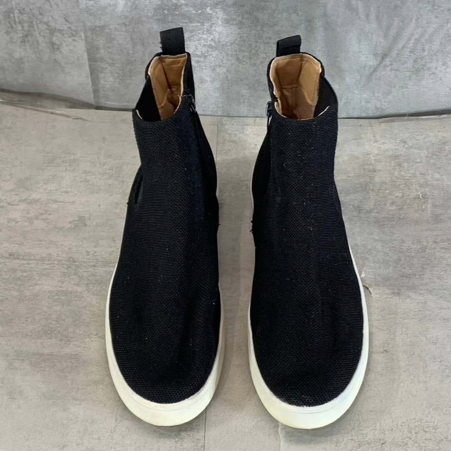 JOURNEE COLLECTION Women's Black Mesh Kolbee Round-Toe Boot Sneakers SZ 9.5