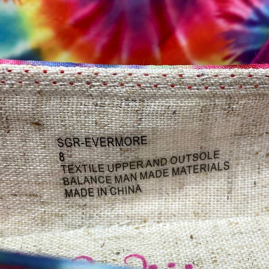 SUGAR Tie Dye Evenmore Slip-On Canvas Espardille Flats SZ 8