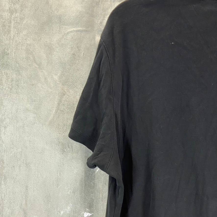 MICHAEL KORS Men's Black Basic Crewneck Embroidered Logo T-Shirt SZ L