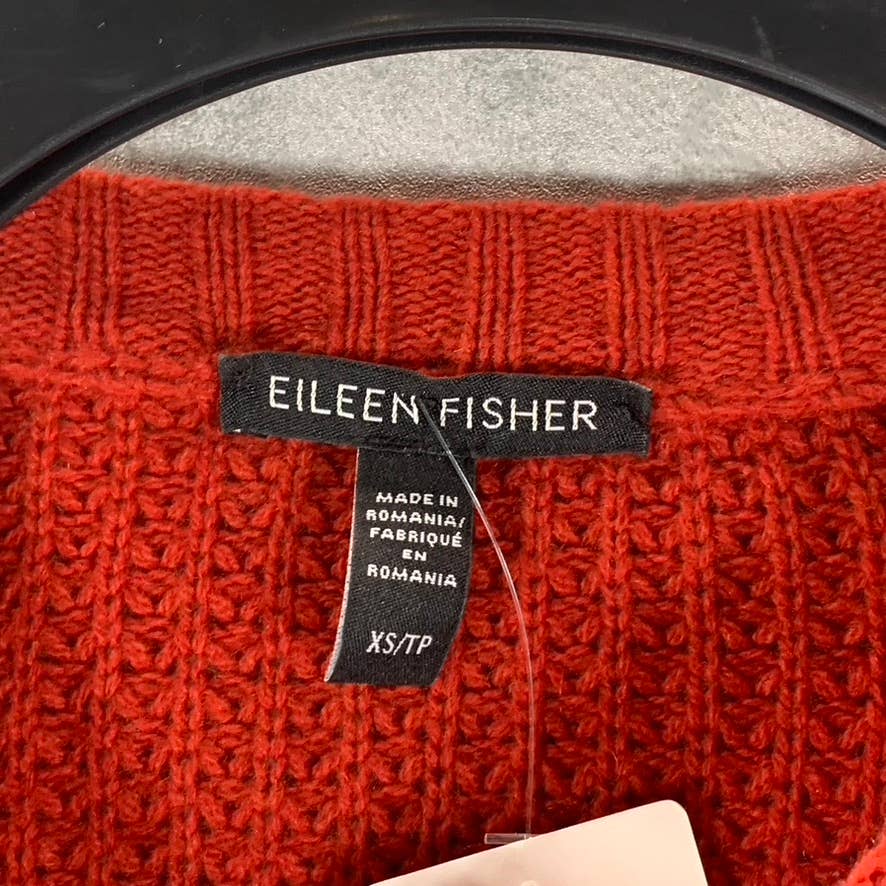 EILEEN FISHER Women's Tigly Crewneck Knit Drop Shoulder Pullover Top SZ XS