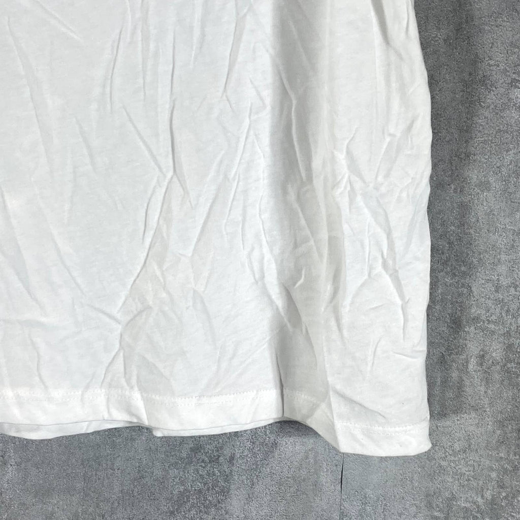 A.L.C Women's White Crewneck Puff-Sleeve Poole Tee SZ M