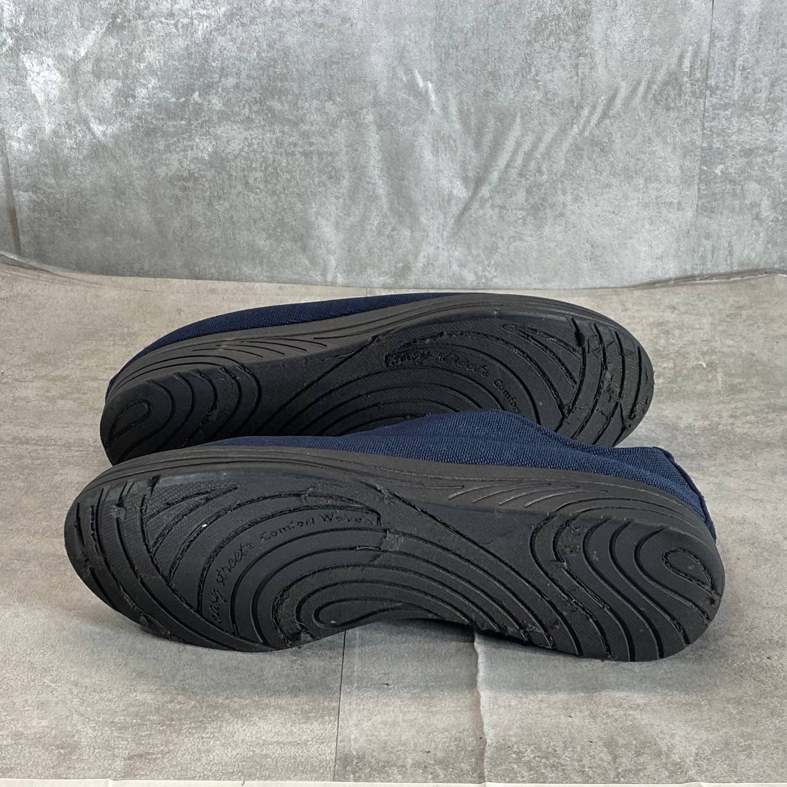 EASY STREET Women's Navy Command Knit Lace-Up Sneakers SZ 8.5