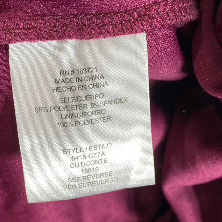 CITY STUDIO Juniors' Burgundy Cowl-Neck Open-Back Side-Slit Maxi Dress SZ 1