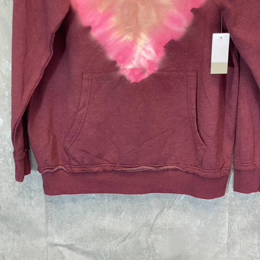 BP. Women's Pink Tie-Dye Crewneck Long Sleeve Pullover Sweater SZ M