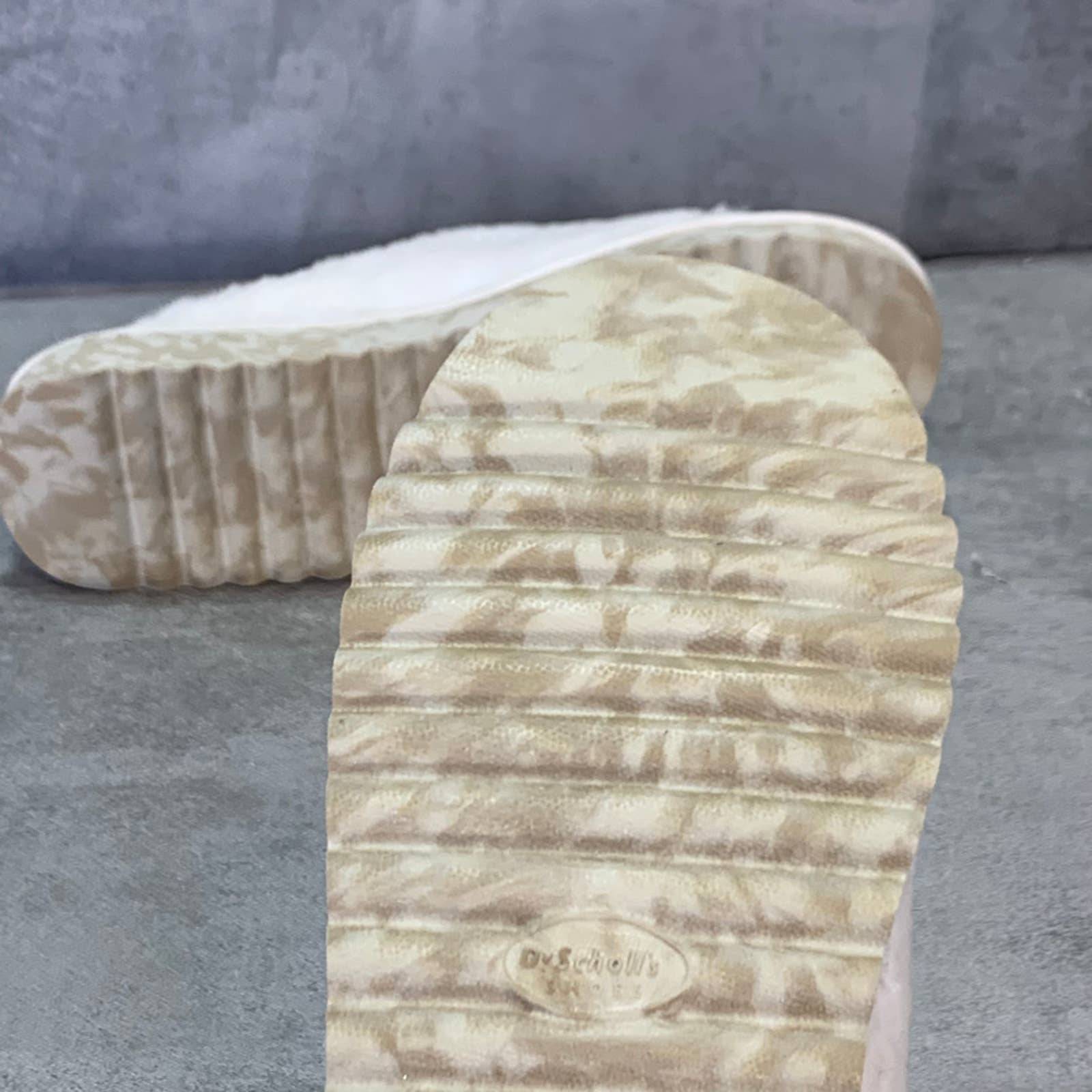 DR. SCHOLL'S Tofu Staycay OG Faux Fur Buckle Slide Sandal SZ 10