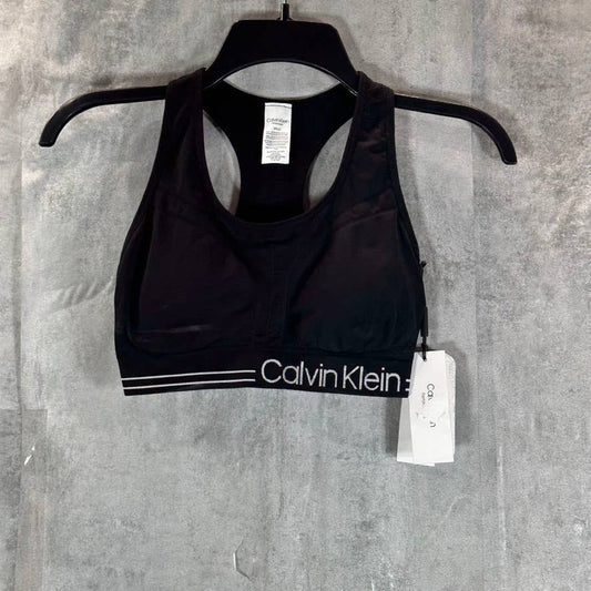 CALVIN KLEIN PERFORMANCE Women's Black Seamless Medium Impact Sports Bra SZ S