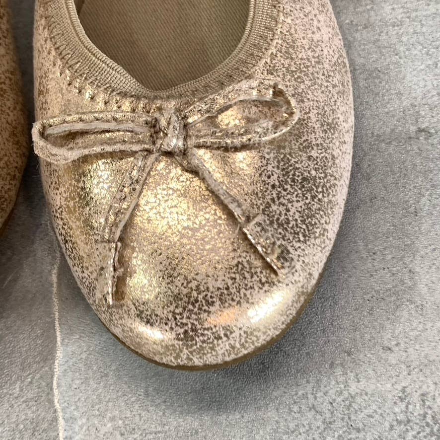 HUSH PUPPIES Girl's Rose Gold Josie Round-Toe Slip-On Ballet Flats SZ 12.5