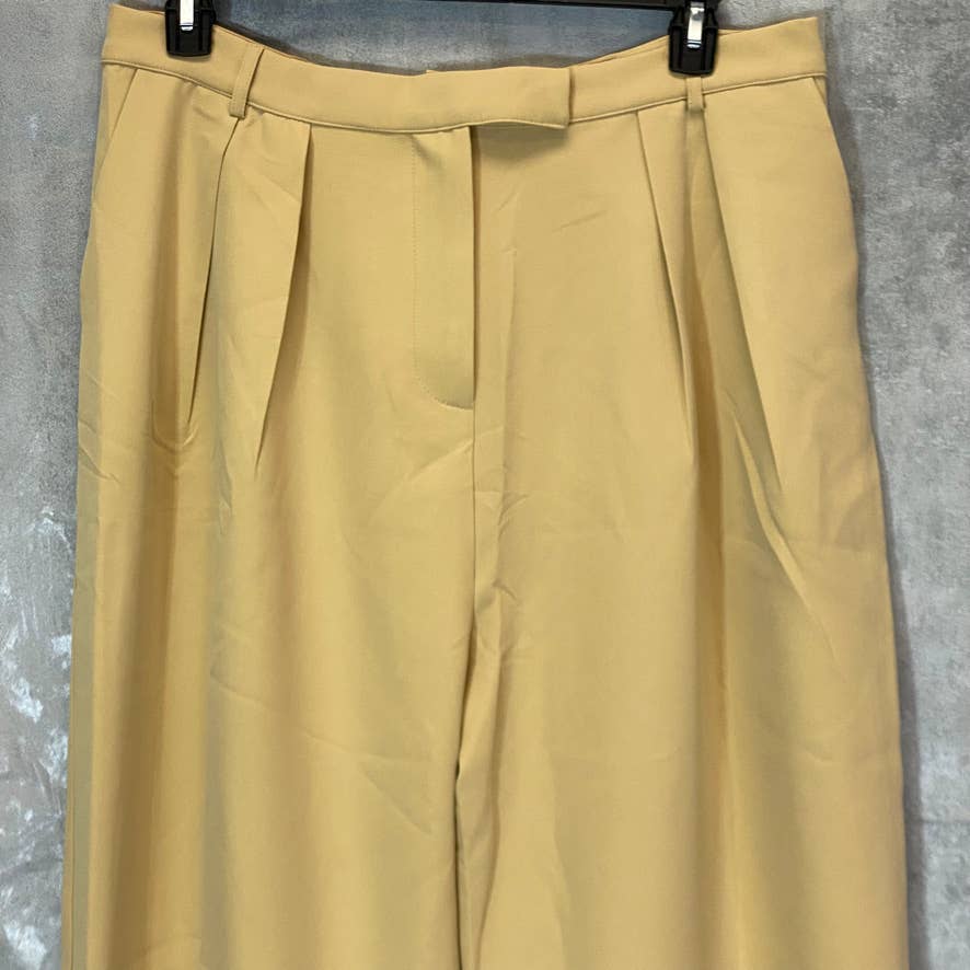 AND NOW THIS Women's Camel Brown Pleated Wide Leg Pants SZ XL