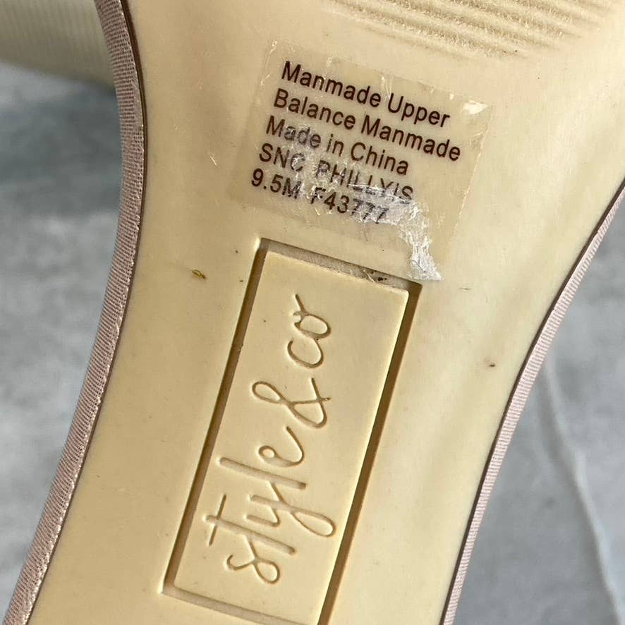 STYLE & CO Women's Blush-Silver Embellished Phillyis Two-Piece Evening Sandals