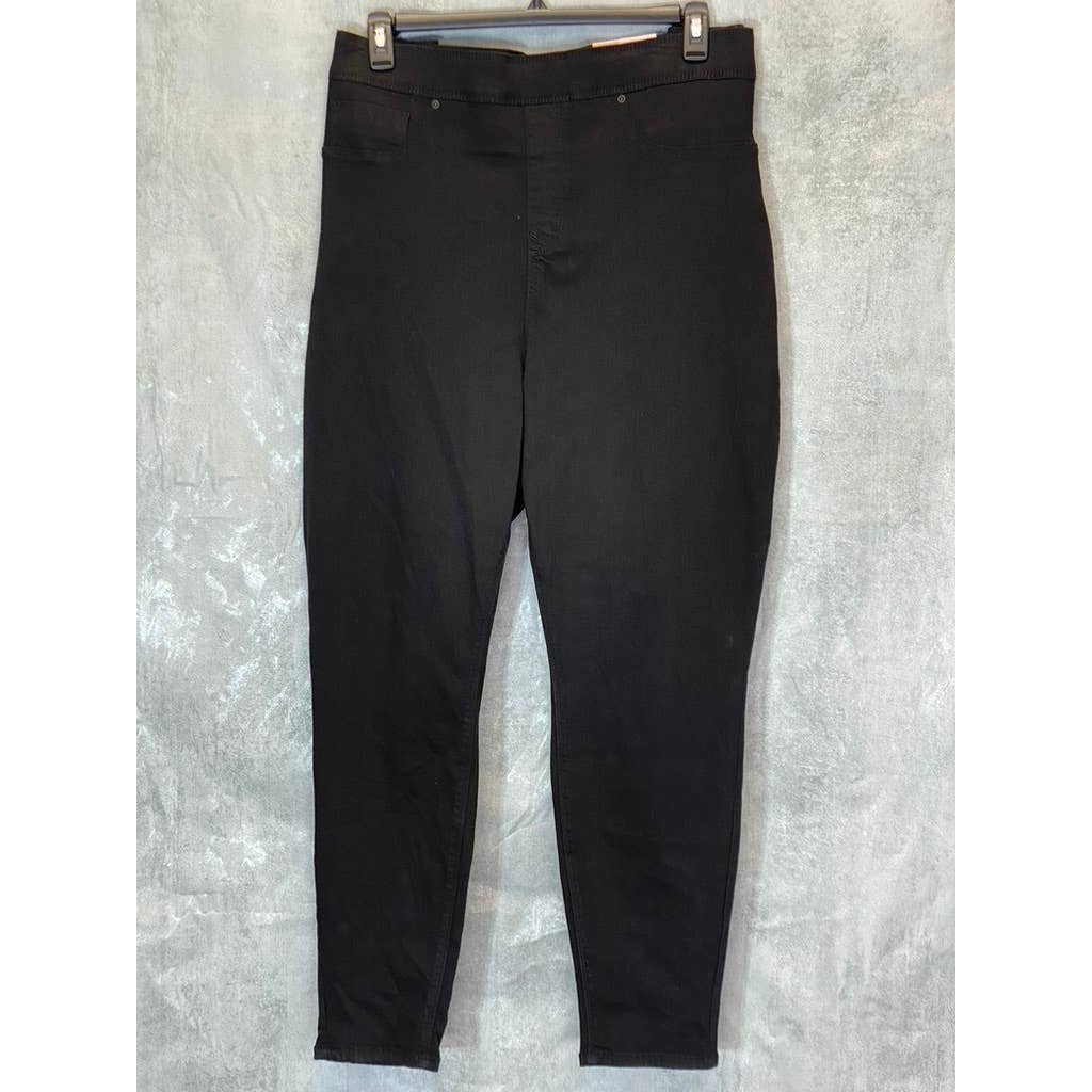 CURVES 360 BY NYDJ Women's Solid Black Sculpt Pull-On Denim Leggings SZ 28