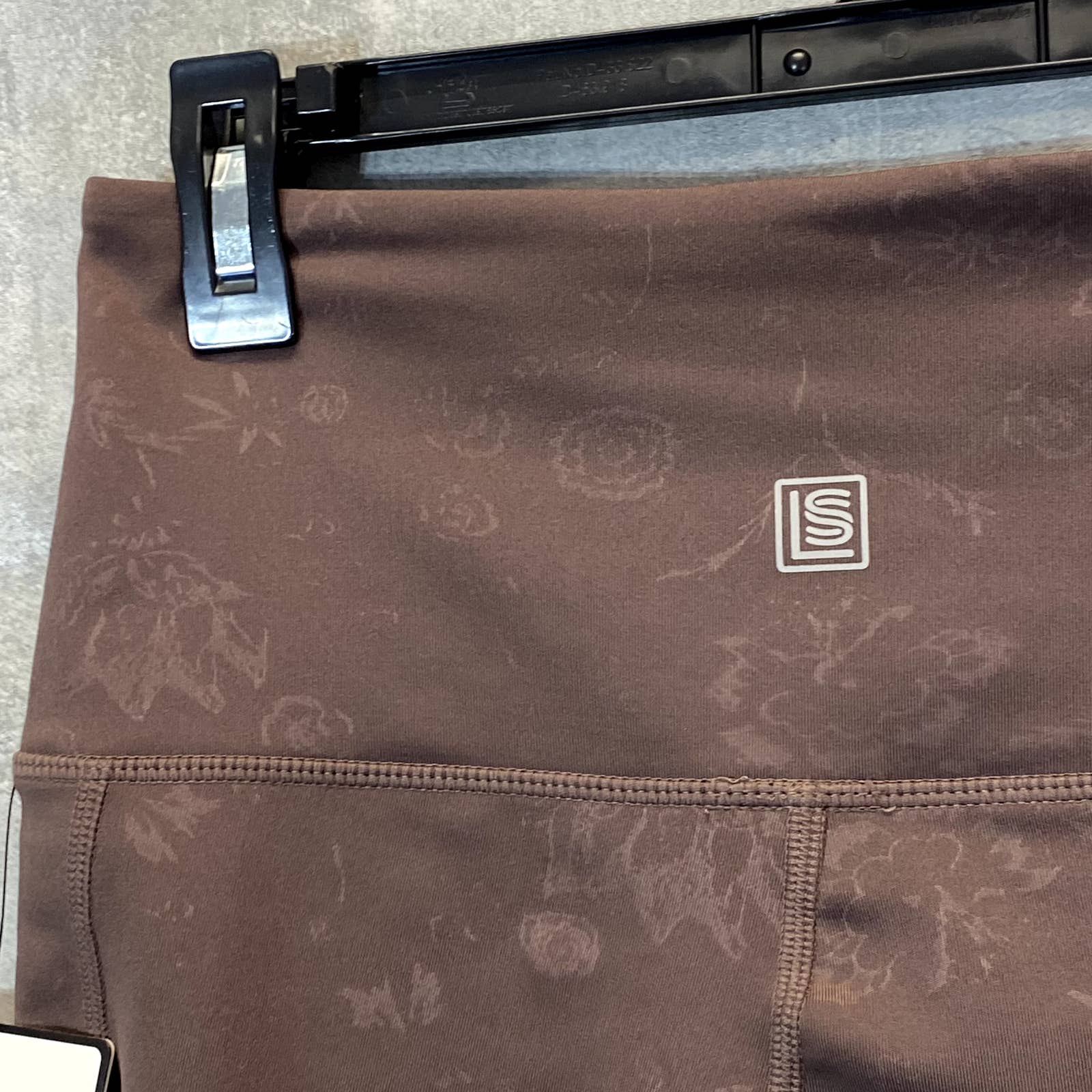 LAUNDRY By Shelli Segal Taupe Printed High-Waist Stretch Active Leggings SZ M