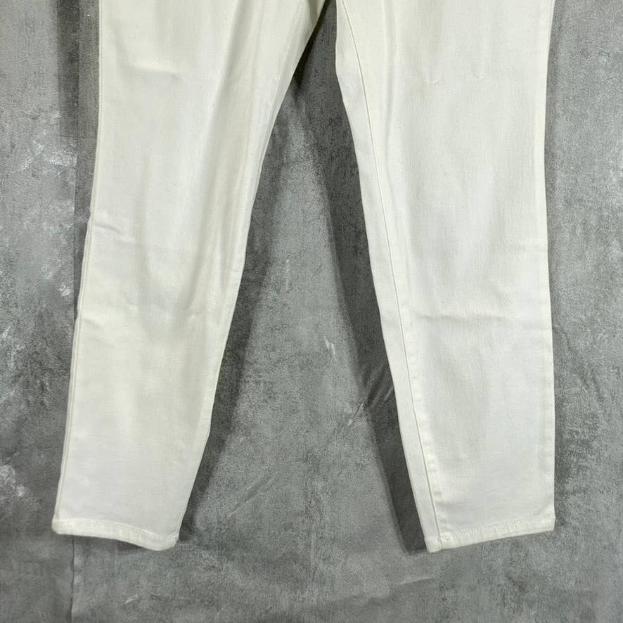 STYLE & CO Women's Short Bright White Mid-Rise Curvy-Fit Skinny Jeans SZ 4S