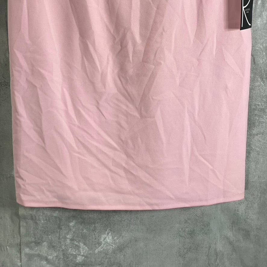 KASPER Women's Salmon Pink 3/4 Ruffle-Sleeve Sheath Knee-Length Dress SZ 10