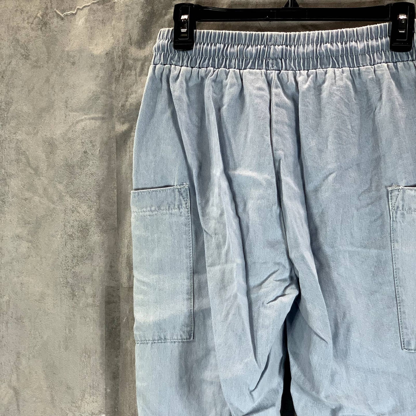 INDIGO REIN Juniors' Light Blue Denim High-Rise Pull-On Jogger Pants SZ M