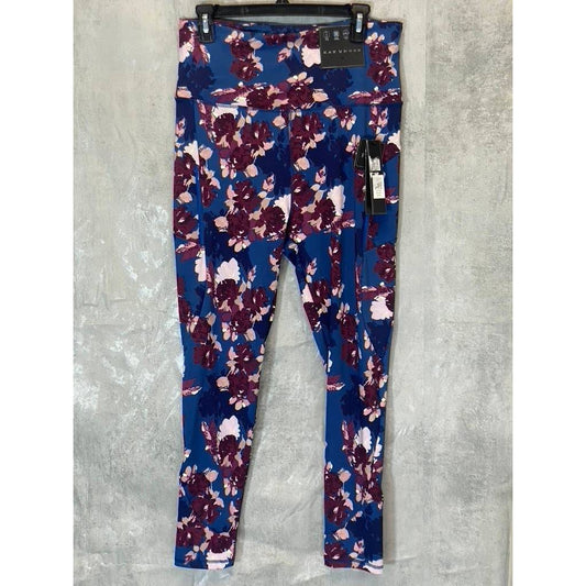 KAY UNGER Women's Ninfee Blue Printed High-Waist Tummy Control Pull-On Leggings SZ XL