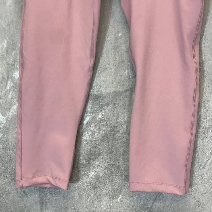 NINE WEST Women's Mauve Shadow Side Zip Stretch Active Pull-On Crop Leggings SZ M