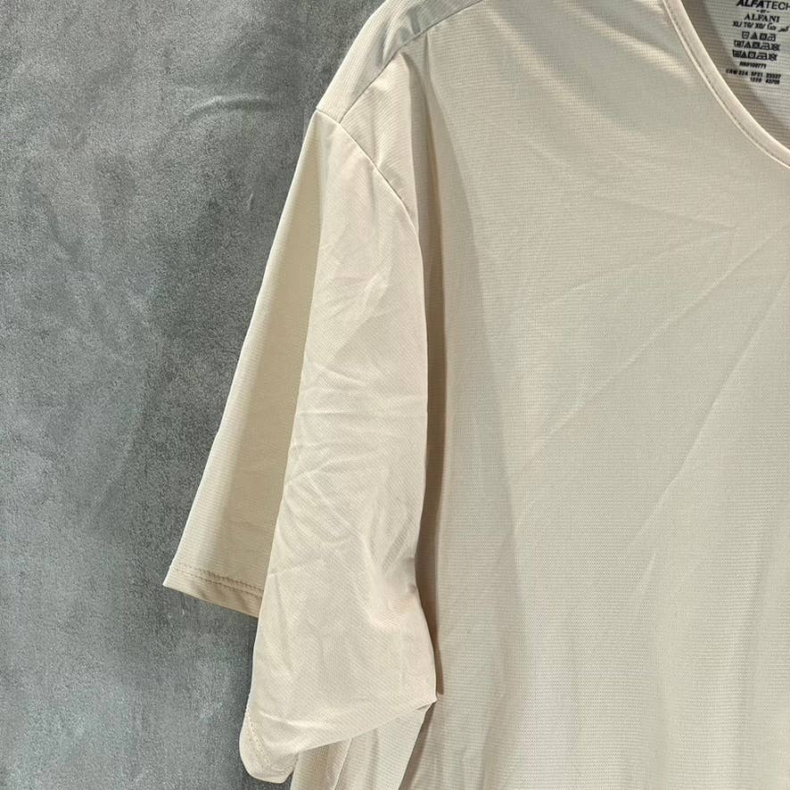 ALFANI ALFATECH Men's Beige Crewneck Short-Sleeve T-Shirt SZ XL