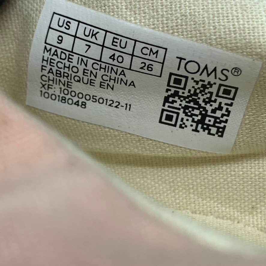 TOMS Women's Salmon Luca Canvas Wrapped Round-Toe Slip-On Sneakers SZ 9