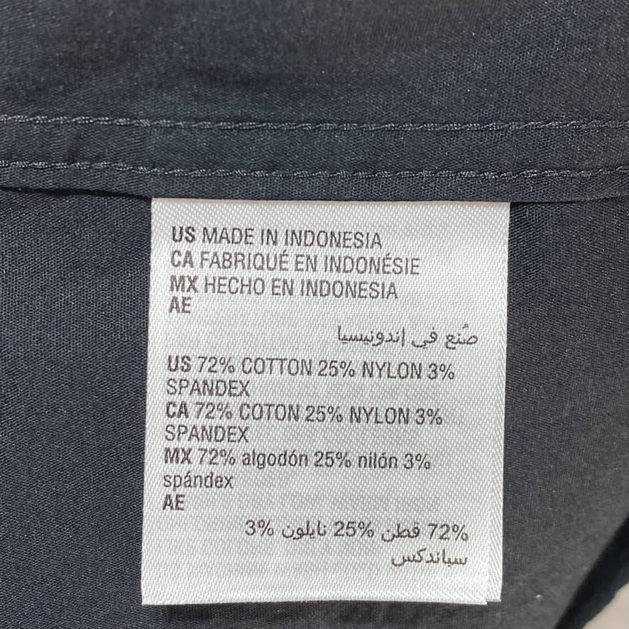 ALFANI Solid Black Slim Fit 2-Way Stretch Performance Long Sleeve Dress Shirt  SZ XL