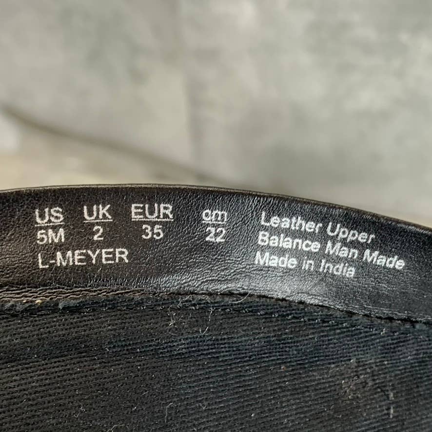 FRANCO SARTO Women's Black Leather Meyer Back-Zipper Block-Heel Tall Boots SZ 5