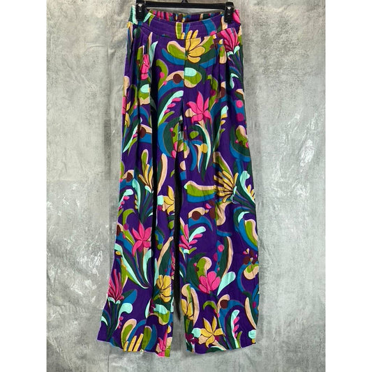 INC INTERNATIONAL CONCEPTS Women's Multi Printed High-Rise Wide-Leg Pants SZ 2